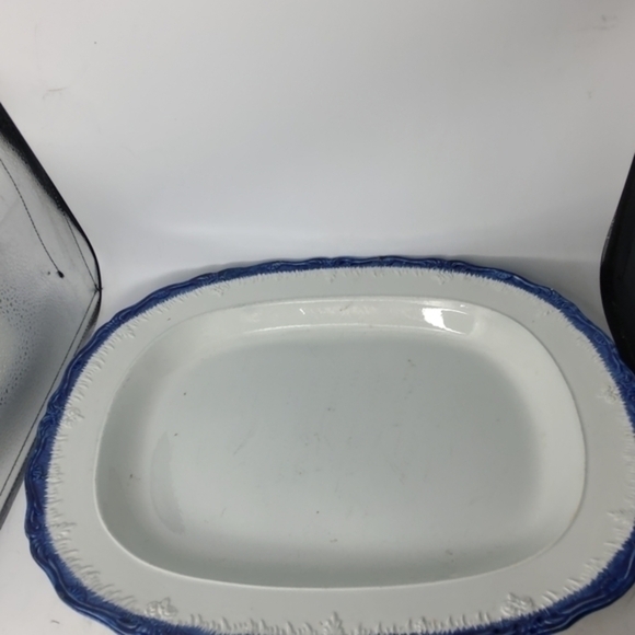 Ironstone Leeds feather edge c 1840 platter - Picture 6 of 8